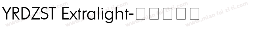 YRDZST Extralight字体转换